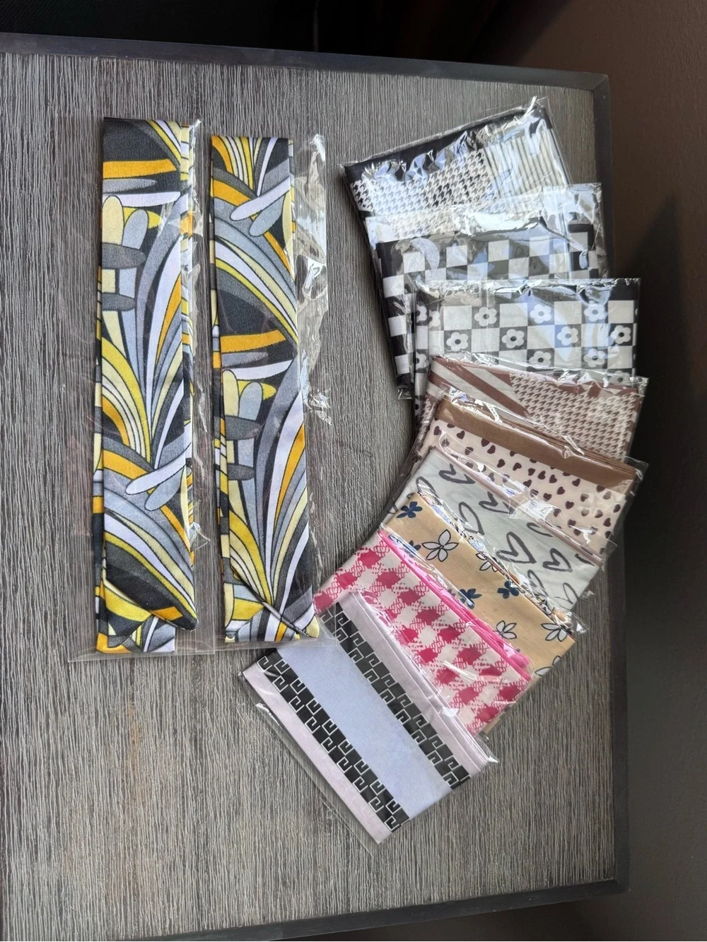 Twilly Scarf Set Multi Print for Purses or Neck. 11 included.
